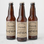 Modern Kraft Texture Godfather Proposal Beer Bottle Label