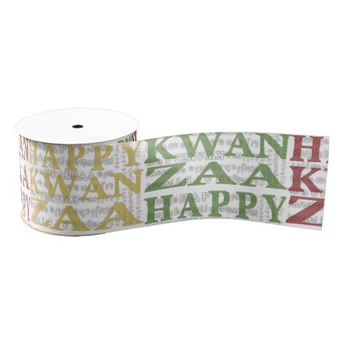 Modern Kwanzaa Grosgrain Ribbon