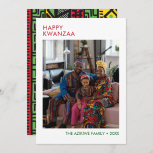 Modern Kwanzaa Photo Holiday Card