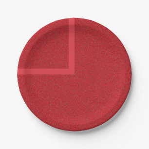 Modern L-Shape Red Noise Paper Plate – Customize