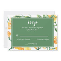 Modern La Dolce vita Lemon RSVP Invitation