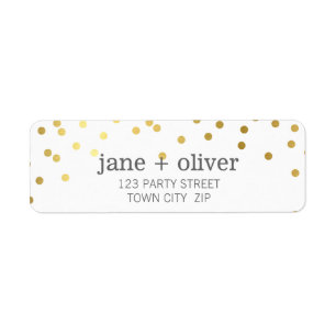 MODERN LABEL cute confetti spots gold foil