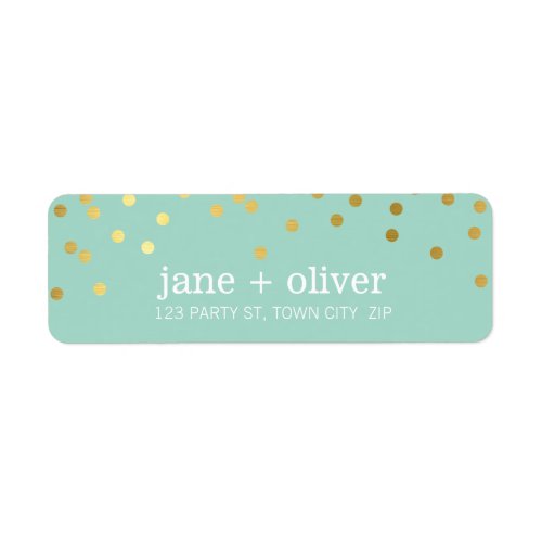 MODERN LABEL cute confetti spots gold trendy mint