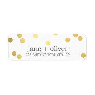 MODERN LABEL cute playful confetti spots gold foil