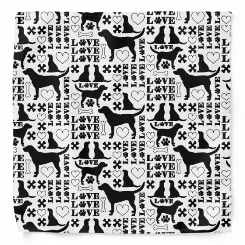 Modern Labrador Retriever Dogs  Love Paws Bandana