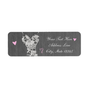 Modern Lace Wedding Dress Grey Chic Bridal Shower Label