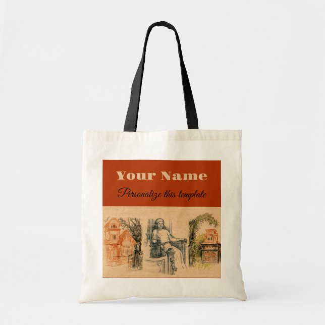 modern ladies and houses tote bag (Front)