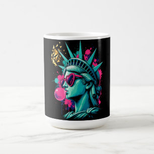 Modern Lady Liberty Pop Art - Heart Sunglasses Coffee Mug