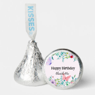 Modern Ladybug Butterfly colorful flower Birthday Hershey®'s Kisses®
