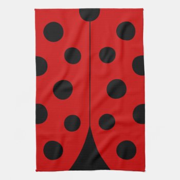 Modern Ladybug Kitchen Towel by mazarakes at Zazzle