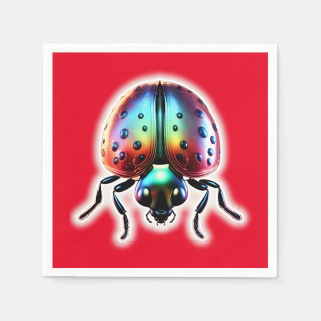 Modern Ladybug  Napkins (Front)