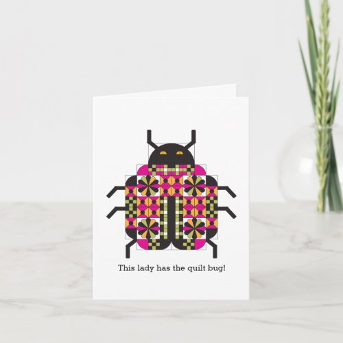 Modern Ladybug Quilt Pattern Note Cards