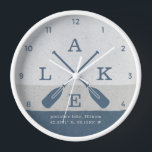Modern Lake House Custom Coordinates Clock<br><div class="desc">Add a splash of personality to your lake house! 🏞️ Customize our Lake House Coordinates clock with your details. The perfect accent for your lakeside retreat.  🌊  #LakeLife</div>