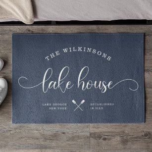 Large Welcome to the Family Lake House Doormat Custom Last 