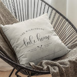 Modern Lake House Family Name Brush Script Wood Throw Pillow<br><div class="desc">Modern script calligraphy reading LAKE HOUSE alongside your family name in a trendy typography driven design. Great custom home decor pillow for your home away from home. Great custom home decor pillow for your home away from home. Our farmhouse style white wood shiplap print pillow features a chic canoe paddle...</div>