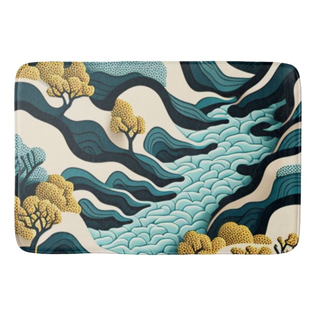 Modern Landscape Bath Mat (Front)