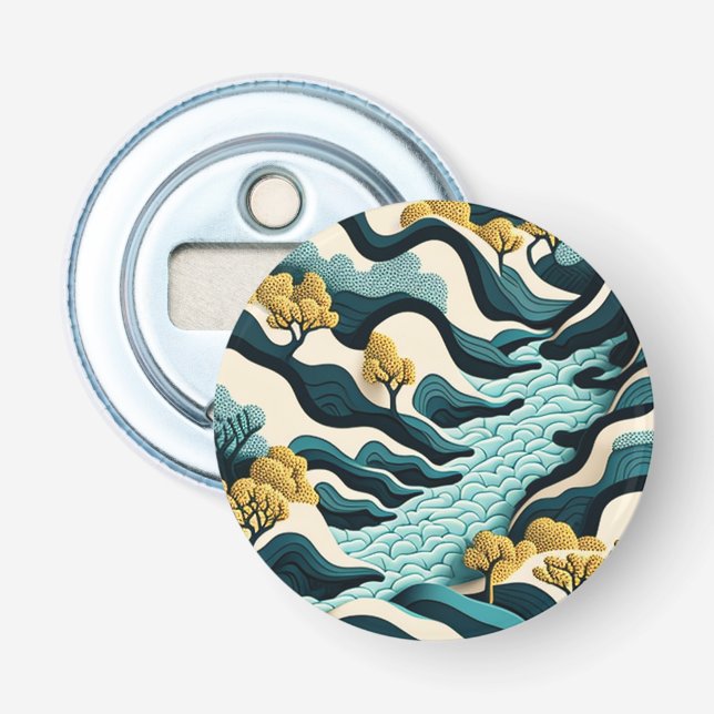 Modern Landscape Bottle Opener (Front)