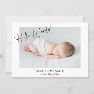 Modern Landscape Calligraphy Birth Announcement