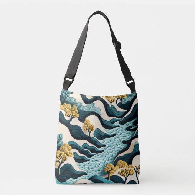 Modern Landscape Crossbody Bag (Front)