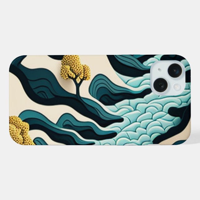 Modern Landscape Iphone Case (Back Horizontal)