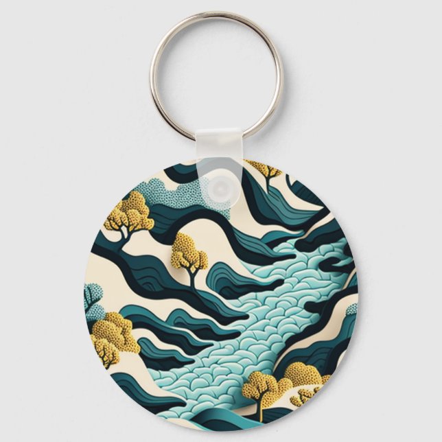 Modern Landscape Keychain (Front)