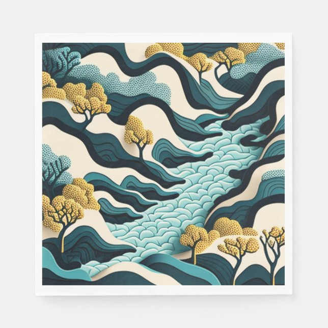 Modern Landscape Napkins (Front)