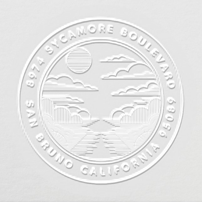 Modern Landscape Return Address Embosser (Design)