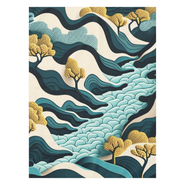 Modern Landscape Tablecloth (Front)