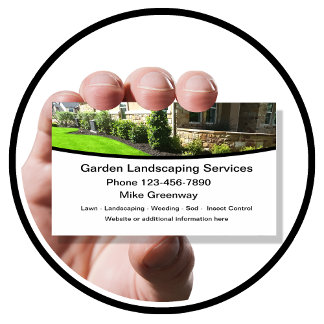 Modern Landscaper And Lawn Maintenance Business Card