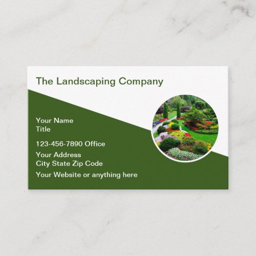 Modern Landscaper Landscaping Business Cards
