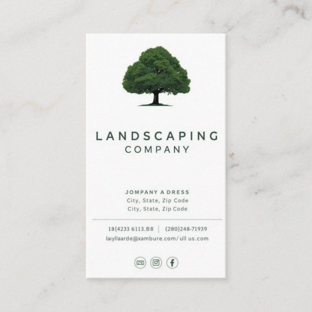 Modern Landscaping Business Card (Front)