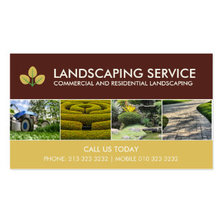 Modern Landscaping Service Business Cards