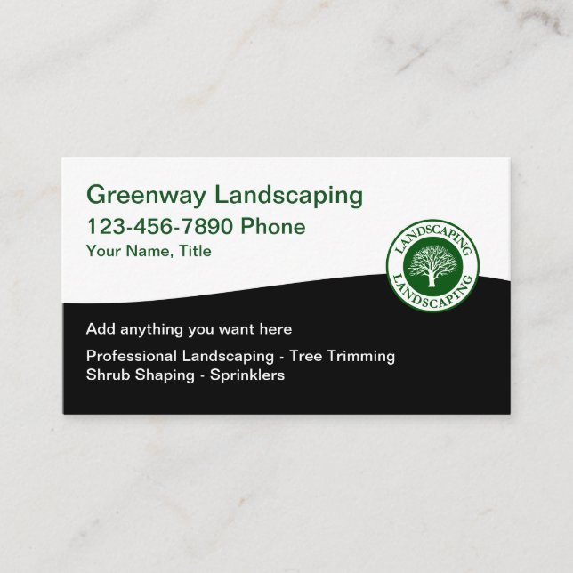 Modern Landscaping Services Business Profile Cards (Front)