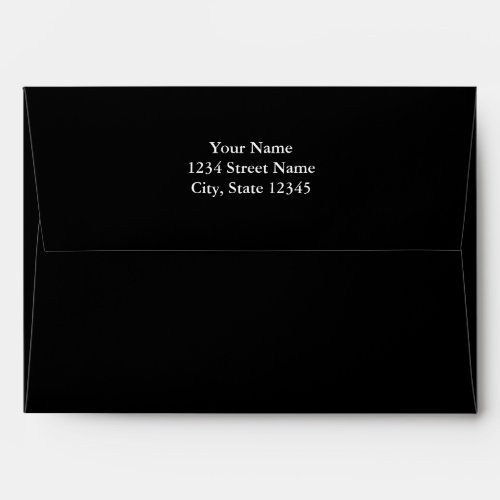 Modern Large Black Chevron Design w Custom Text Envelope