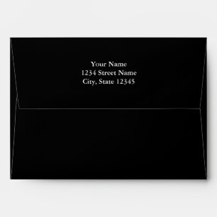 Modern Large Black Chevron Design w/ Custom Text Envelope