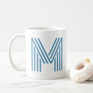 Modern Large Initial Custom Coffee Mug 