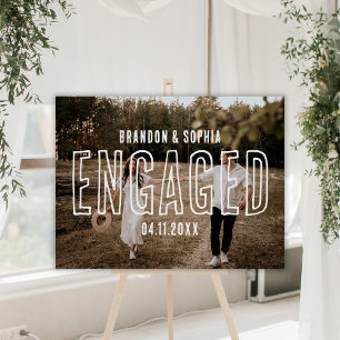 Modern Large Letters Engagement Party Welcome Sign