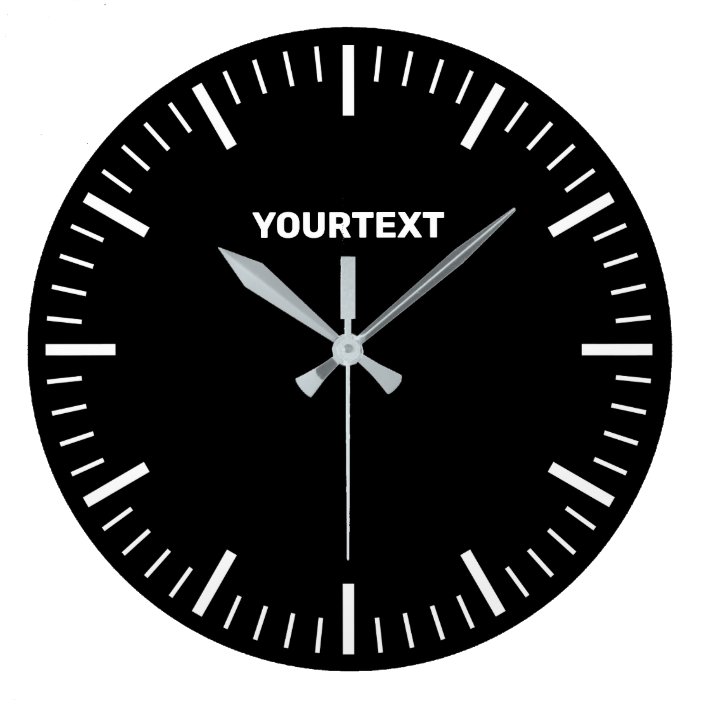 Modern large oversized black no number wall clock | Zazzle.com