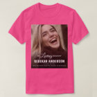 Modern Large Photo Funeral Memorial T-Shirt