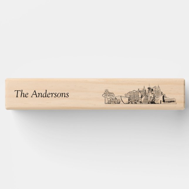 Modern Las Vegas Wedding Guestbook Lawn Game Topple Tower (Front)