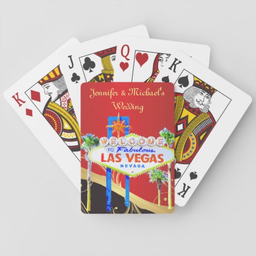 Modern Las Vegas Wedding  Poker Cards