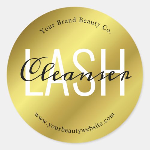 Modern Lash Cleanser Faux Golden Product Label