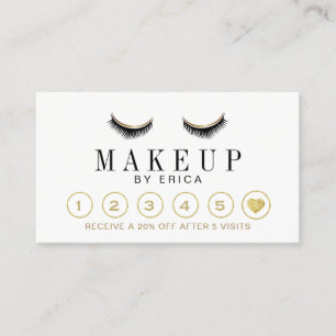 Modern Lashes Makeup Artist Loyalty Punch Card