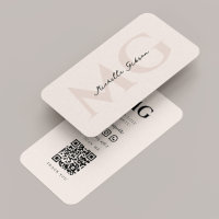 Modern Lashes Makeup Artist Pastel Pink Monogram Business Card