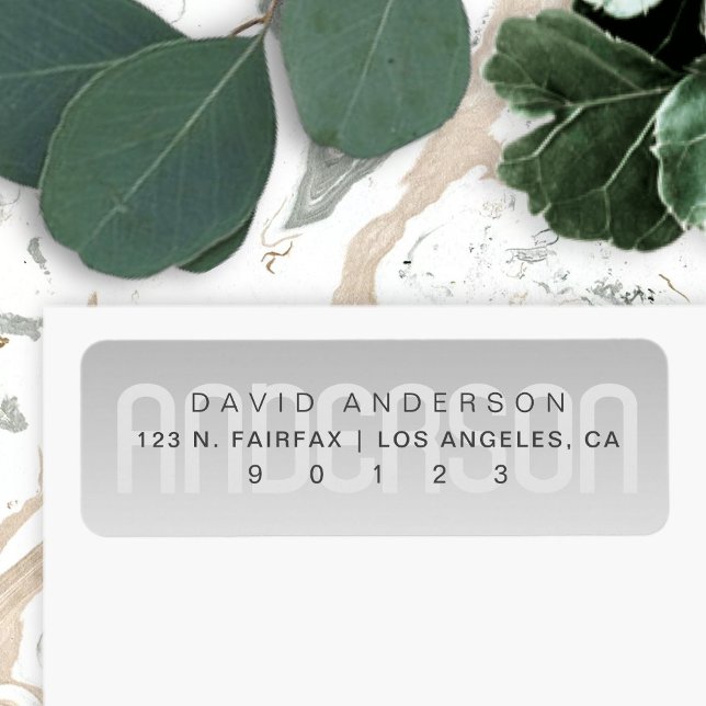 Modern Last Name with Subtle Gray Gradient Label (Creator Uploaded)
