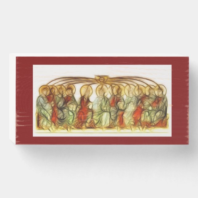 MODERN LAST SUPPER WOOD PLAQUE (Front Horizontal)