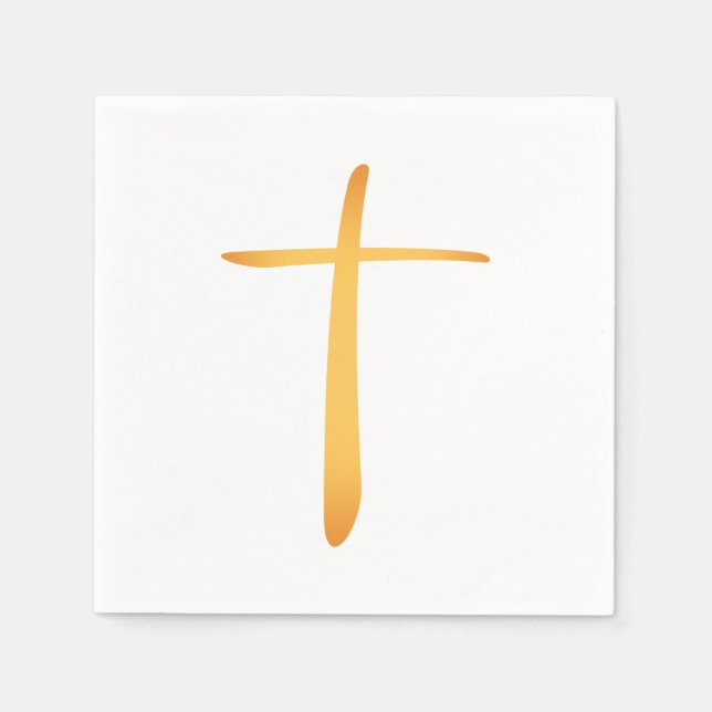 Modern Latin Christian Cross Napkins (Front)