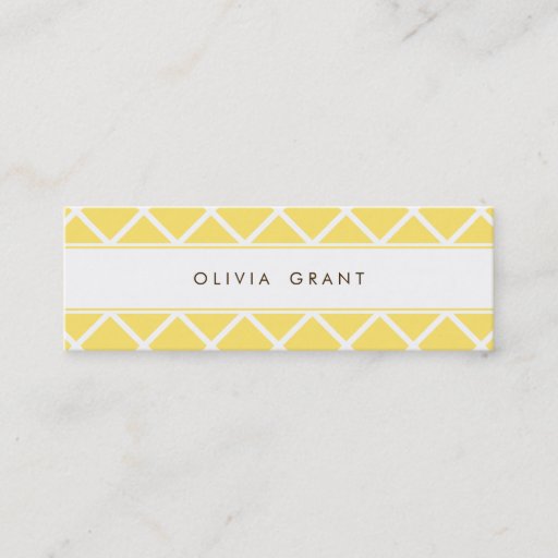 Customizable Modern Lattice Skinny Calling Card Business Card