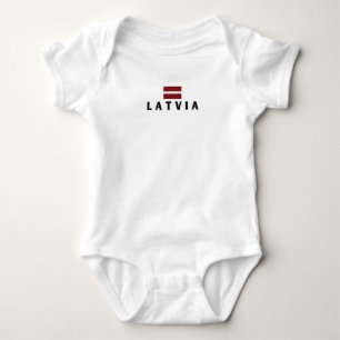 Modern Latvia latvian Flag Country Souvenir Baby Bodysuit