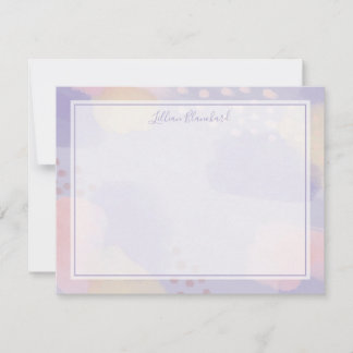 Modern Lavender Abstract Art Note Card